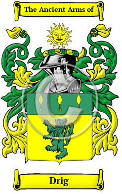 Drig Family Crest Download (JPG) Heritage Series - 600 DPI