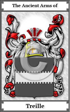 Treille Family Crest Download (JPG)  Book Plated - 150 DPI