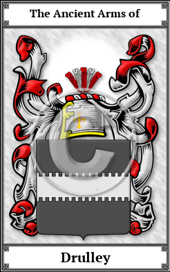 Drulley Family Crest Download (JPG)  Book Plated - 150 DPI