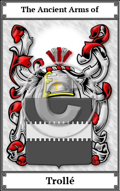 Trollé Family Crest Download (JPG) Book Plated - 600 DPI