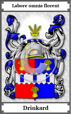 Drinkard Family Crest Download (JPG)  Book Plated - 150 DPI