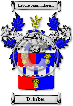 Drinker Family Crest Download (jpg) Legacy Series - 150 DPI