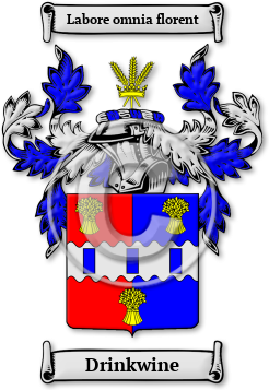 Drinkwine Family Crest Download (jpg) Legacy Series - 150 DPI