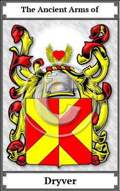 Dryver Family Crest Download (JPG) Book Plated - 600 DPI
