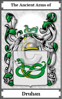 Druhan Family Crest Download (JPG) Book Plated - 600 DPI