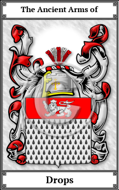 Drops Family Crest Download (JPG) Book Plated - 600 DPI