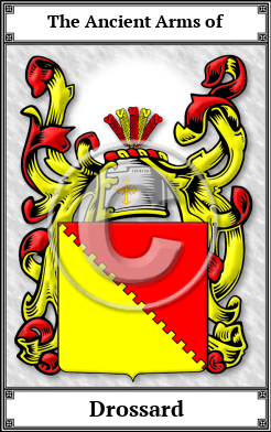 Drossard Family Crest Download (JPG)  Book Plated - 150 DPI