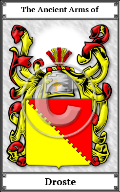 Droste Family Crest Download (JPG)  Book Plated - 150 DPI