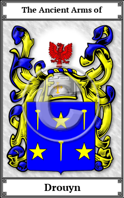 Drouyn Family Crest Download (JPG)  Book Plated - 150 DPI