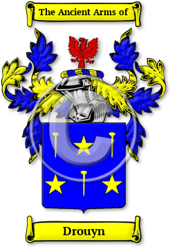 Drouyn Family Crest Download (jpg) Legacy Series - 150 DPI