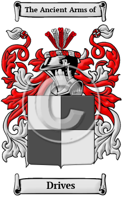 Drives Family Crest Download (JPG) Heritage Series - 600 DPI