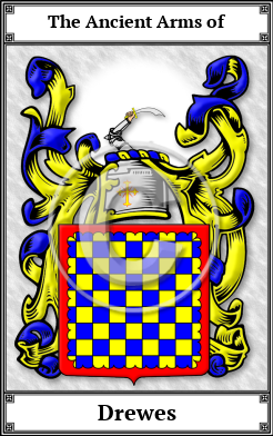 Drewes Family Crest Download (JPG) Book Plated - 600 DPI