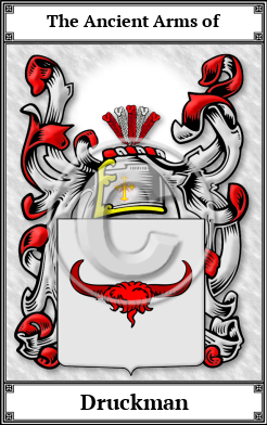 Druckman Family Crest Download (JPG) Book Plated - 600 DPI