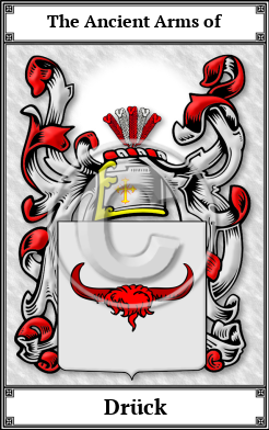 Drück Family Crest Download (JPG)  Book Plated - 150 DPI