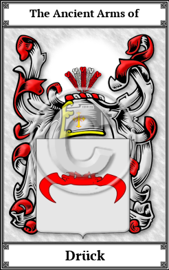 Drück Family Crest Download (JPG) Book Plated - 600 DPI