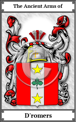 D'romers Family Crest Download (JPG)  Book Plated - 150 DPI