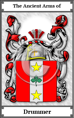 Drummer Family Crest Download (JPG)  Book Plated - 150 DPI