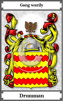 Drumman Family Crest Download (JPG) Book Plated - 600 DPI