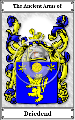 Driedend Family Crest Download (JPG) Book Plated - 600 DPI