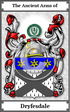 Dryfesdale Family Crest Download (JPG) Book Plated - 600 DPI