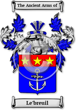 Le'breuil Family Crest Download (JPG) Legacy Series - 600 DPI