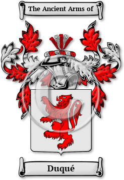 Duqué Family Crest Download (JPG) Legacy Series - 600 DPI