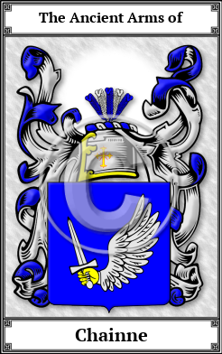 Chainne Family Crest Download (JPG) Book Plated - 600 DPI