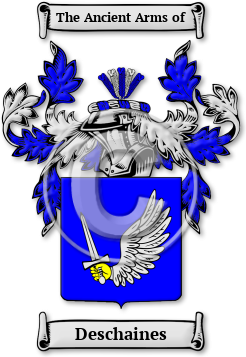 Deschaines Family Crest Download (jpg) Legacy Series - 150 DPI