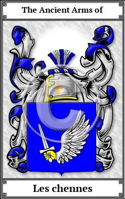 Les chennes Family Crest Download (JPG) Book Plated - 600 DPI