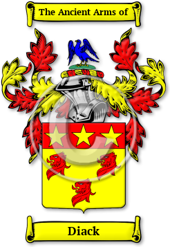 Diack Family Crest Download (jpg) Legacy Series - 150 DPI