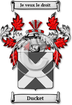 Ducket Family Crest Download (JPG) Legacy Series - 600 DPI
