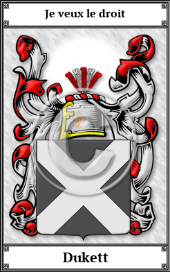 Dukett Family Crest Download (JPG) Book Plated - 600 DPI