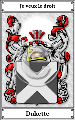 Dukette Family Crest Download (JPG)  Book Plated - 150 DPI