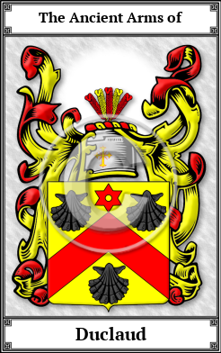 Duclaud Family Crest Download (JPG)  Book Plated - 150 DPI
