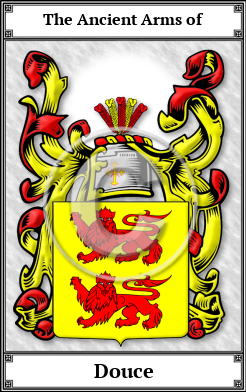 Douce Family Crest Download (JPG)  Book Plated - 150 DPI