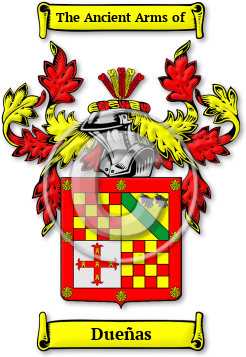 Dueñas Family Crest Download (jpg) Legacy Series - 150 DPI