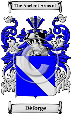 Déforge Family Crest/Coat of Arms