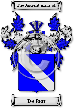 De foor Family Crest Download (JPG) Legacy Series - 600 DPI