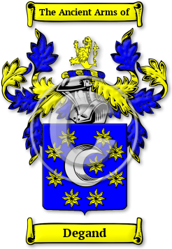 Degand Family Crest Download (jpg) Legacy Series - 150 DPI