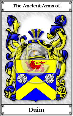 Duim Family Crest Download (JPG)  Book Plated - 150 DPI