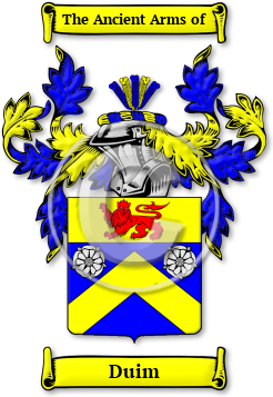 Duim Family Crest Download (jpg) Legacy Series - 150 DPI