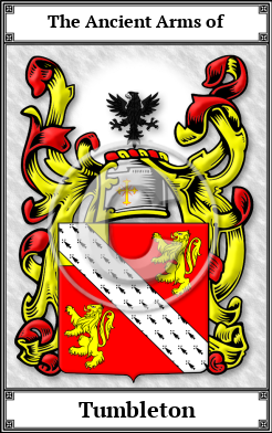 Tumbleton Family Crest Download (JPG)  Book Plated - 150 DPI