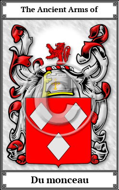 Du monceau Family Crest Download (JPG) Book Plated - 150 DPI