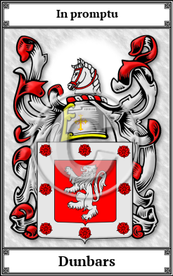 Dunbars Family Crest Download (JPG)  Book Plated - 150 DPI