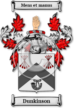 Dunkinson Family Crest Download (jpg) Legacy Series - 150 DPI