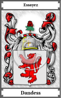 Dandess Family Crest Download (JPG)  Book Plated - 150 DPI