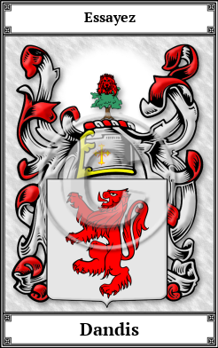 Dandis Family Crest Download (JPG)  Book Plated - 150 DPI