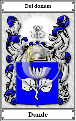 Dunde Family Crest Download (JPG) Book Plated - 600 DPI