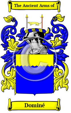Dominé Family Crest/Coat of Arms