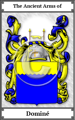 Dominé Family Crest Download (JPG)  Book Plated - 150 DPI